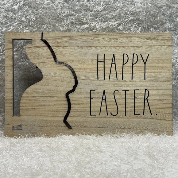 Rae Dunn | Holiday | Rae Dunn Happy Easter Bleached Wood Sign Plaque ...